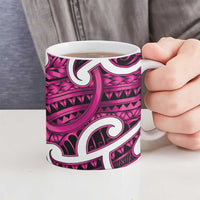 Aotearoa Maori Kowhaiwhai Ceramic Mug Mawhero Puhoro and Patiki LT9 - Polynesian Pride