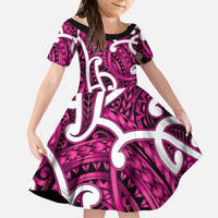 Aotearoa Maori Kowhaiwhai Family Matching Summer Maxi Dress and Hawaiian Shirt Mawhero Puhoro and Patiki
