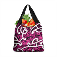 Aotearoa Maori Kowhaiwhai Grocery Bag Mawhero Puhoro and Patiki LT9 1-pack One Size Pink - Polynesian Pride