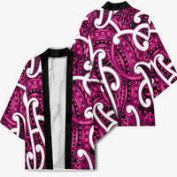 Aotearoa Maori Kowhaiwhai Kimono Mawhero Puhoro and Patiki LT9 - Polynesian Pride