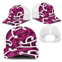 Aotearoa Maori Kowhaiwhai Mesh Trucker Cap Mawhero Puhoro and Patiki LT9 - Polynesian Pride