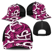 Aotearoa Maori Kowhaiwhai Mesh Trucker Cap Mawhero Puhoro and Patiki LT9 - Polynesian Pride