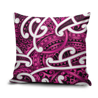 Aotearoa Maori Kowhaiwhai Pillow Cover Mawhero Puhoro and Patiki LT9 Pink - Polynesian Pride
