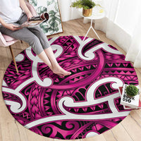 Aotearoa Maori Kowhaiwhai Round Carpet Mawhero Puhoro and Patiki LT9 - Polynesian Pride