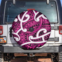 Aotearoa Maori Kowhaiwhai Spare Tire Cover Mawhero Puhoro and Patiki LT9 Pink - Polynesian Pride