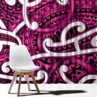 Aotearoa Maori Kowhaiwhai Window Curtain Mawhero Puhoro and Patiki LT9 - Polynesian Pride