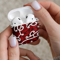 Aotearoa Maori Kowhaiwhai AirPods Case Whero Puhoro and Patiki LT9 - Polynesian Pride