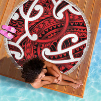 Aotearoa Maori Kowhaiwhai Beach Blanket Whero Puhoro and Patiki LT9 - Polynesian Pride