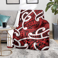 Aotearoa Maori Kowhaiwhai Blanket Whero Puhoro and Patiki LT9 - Polynesian Pride