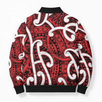 Aotearoa Maori Kowhaiwhai Bomber Puffer Jacket Whero Puhoro and Patiki LT9 - Polynesian Pride