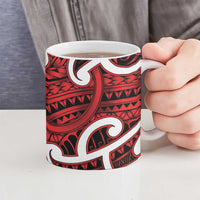 Aotearoa Maori Kowhaiwhai Ceramic Mug Whero Puhoro and Patiki LT9 - Polynesian Pride