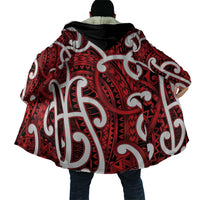 Aotearoa Maori Kowhaiwhai Cloak Whero Puhoro and Patiki LT9 - Polynesian Pride