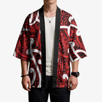 Aotearoa Maori Kowhaiwhai Kimono Whero Puhoro and Patiki LT9 - Polynesian Pride