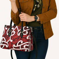 Aotearoa Maori Kowhaiwhai Leather Bag Whero Puhoro and Patiki LT9 - Polynesian Pride