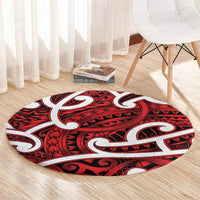 Aotearoa Maori Kowhaiwhai Round Carpet Whero Puhoro and Patiki LT9 - Polynesian Pride
