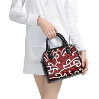 Aotearoa Maori Kowhaiwhai Shoulder Handbag Whero Puhoro and Patiki LT9 - Polynesian Pride
