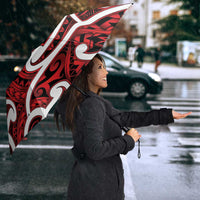 Aotearoa Maori Kowhaiwhai Umbrella Whero Puhoro and Patiki LT9 - Polynesian Pride