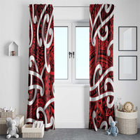 Aotearoa Maori Kowhaiwhai Window Curtain Whero Puhoro and Patiki LT9 - Polynesian Pride