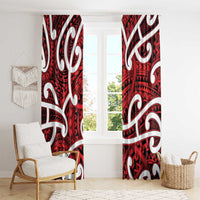 Aotearoa Maori Kowhaiwhai Window Curtain Whero Puhoro and Patiki LT9 - Polynesian Pride