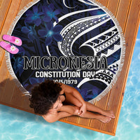 Micronesia Constitution Day Beach Blanket Since 1979 with Polynesian Hibiscus Pattern LT9 - Polynesian Pride