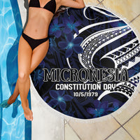 Micronesia Constitution Day Beach Blanket Since 1979 with Polynesian Hibiscus Pattern LT9 - Polynesian Pride