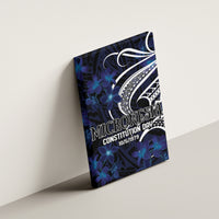 Micronesia Constitution Day Canvas Wall Art Since 1979 with Polynesian Hibiscus Pattern LT9 - Polynesian Pride