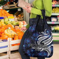 Micronesia Constitution Day Grocery Bag Since 1979 with Polynesian Hibiscus Pattern LT9 - Polynesian Pride