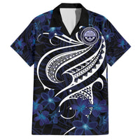 Micronesia Constitution Day Hawaiian Shirt Since 1979 with Polynesian Hibiscus Pattern LT9 Blue - Polynesian Pride
