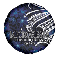 Micronesia Constitution Day Spare Tire Cover Since 1979 with Polynesian Hibiscus Pattern LT9 - Polynesian Pride