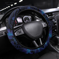 Micronesia Constitution Day Steering Wheel Cover Since 1979 with Polynesian Hibiscus Pattern LT9 Universal Fit Blue - Polynesian Pride