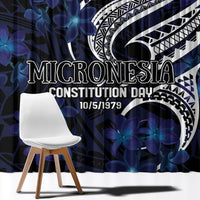 Micronesia Constitution Day Window Curtain Since 1979 with Polynesian Hibiscus Pattern LT9 - Polynesian Pride
