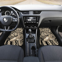 Polynesian Shark Tribal Tattoo Car Mats Beige Style LT9 Set 2pcs - Front Beige - Polynesian Pride