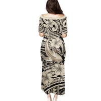 Polynesian Shark Tribal Tattoo Puletasi Beige Style LT9 - Polynesian Pride