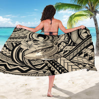 Polynesian Shark Tribal Tattoo Sarong Beige Style