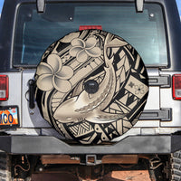 Polynesian Shark Tribal Tattoo Spare Tire Cover Beige Style LT9 Beige - Polynesian Pride