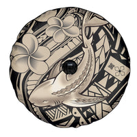 Polynesian Shark Tribal Tattoo Spare Tire Cover Beige Style LT9 - Polynesian Pride