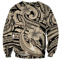 Polynesian Shark Tribal Tattoo Sweatshirt Beige Style LT9 - Polynesian Pride