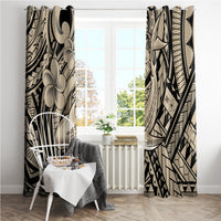 Polynesian Shark Tribal Tattoo Window Curtain Beige Style LT9 - Polynesian Pride