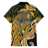 Wallis and Futuna Victory Day Hawaiian Shirt Since 1945 with Polynesian Platinum Floral Tribal LT9 - Polynesian Pride