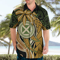 Wallis and Futuna Victory Day Hawaiian Shirt Since 1945 with Polynesian Platinum Floral Tribal LT9 - Polynesian Pride