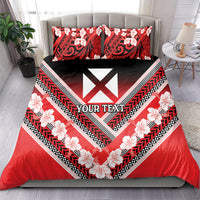 Personalised Wallis et Futuna Bedding Set Hibiscus and Polynesian Tribal Tattoos LT9 - Polynesian Pride