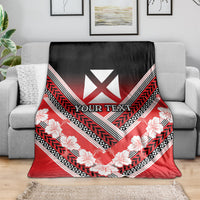 Personalised Wallis et Futuna Blanket Hibiscus and Polynesian Tribal Tattoos LT9 - Polynesian Pride