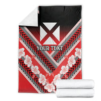 Personalised Wallis et Futuna Blanket Hibiscus and Polynesian Tribal Tattoos LT9 - Polynesian Pride