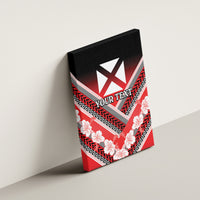 Personalised Wallis et Futuna Canvas Wall Art Hibiscus and Polynesian Tribal Tattoos LT9 - Polynesian Pride