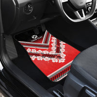 Personalised Wallis et Futuna Car Mats Hibiscus and Polynesian Tribal Tattoos LT9 - Polynesian Pride
