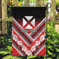 Personalised Wallis et Futuna Garden Flag Hibiscus and Polynesian Tribal Tattoos LT9 Garden Flag Red - Polynesian Pride