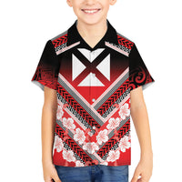 Personalised Wallis et Futuna Hawaiian Shirt Hibiscus and Polynesian Tribal Tattoos LT9 - Polynesian Pride