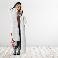 Personalised Wallis et Futuna Hooded Blanket Hibiscus and Polynesian Tribal Tattoos LT9 - Polynesian Pride