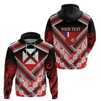 Personalised Wallis et Futuna Hoodie Hibiscus and Polynesian Tribal Tattoos LT9 - Polynesian Pride