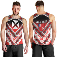 Personalised Wallis et Futuna Men Tank Top Hibiscus and Polynesian Tribal Tattoos LT9 - Polynesian Pride